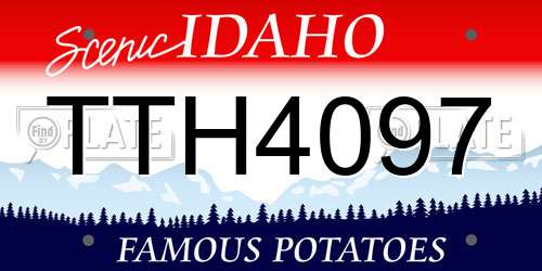 TTH4097 Idaho License Plate