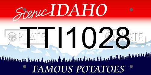 TTI1028 Idaho License Plate