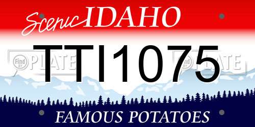 TTI1075 Idaho License Plate