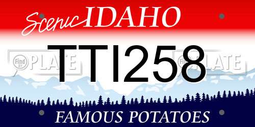 TTI258 Idaho License Plate