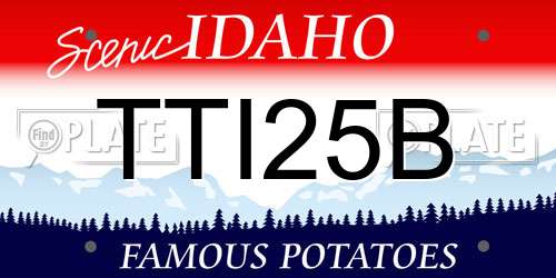 TTI25B Idaho License Plate