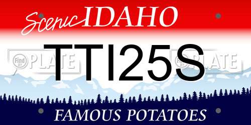 TTI25S Idaho License Plate