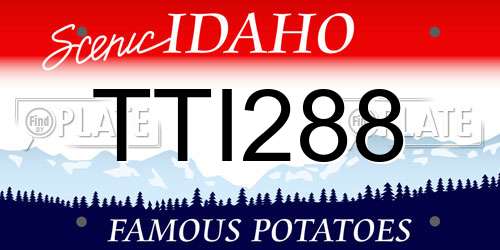 TTI288 Idaho License Plate