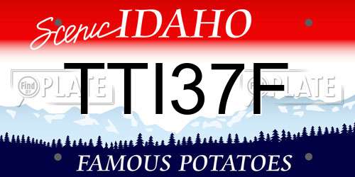 TTI37F Idaho License Plate