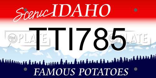 TTI785 Idaho License Plate