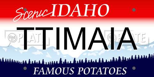 TTIMAIA Idaho License Plate