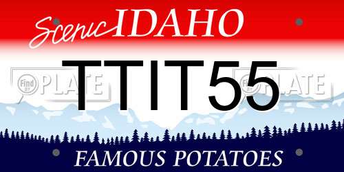 TTIT55 Idaho License Plate