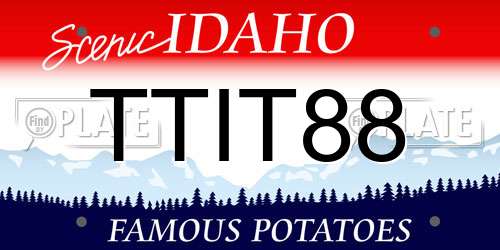 TTIT88 Idaho License Plate