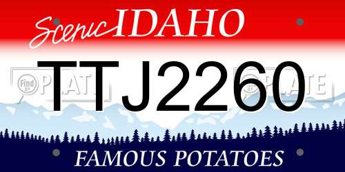 TTJ2260 Idaho License Plate