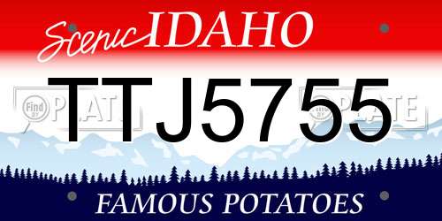 TTJ5755 Idaho License Plate
