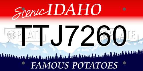 TTJ7260 Idaho License Plate