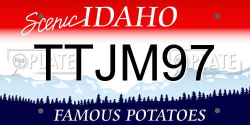 TTJM97 Idaho License Plate