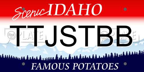 TTJSTBB Idaho License Plate