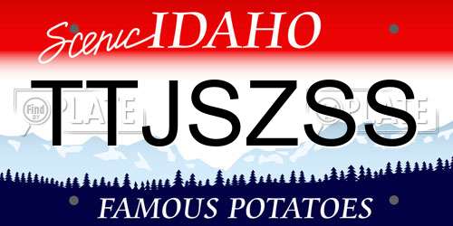 TTJSZSS Idaho License Plate