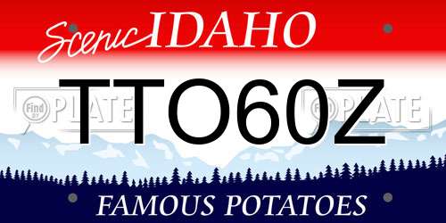 TTO60Z Idaho License Plate