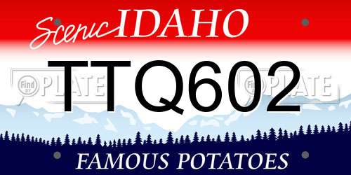 TTQ602 Idaho License Plate