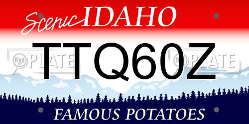 TTQ60Z Idaho License Plate