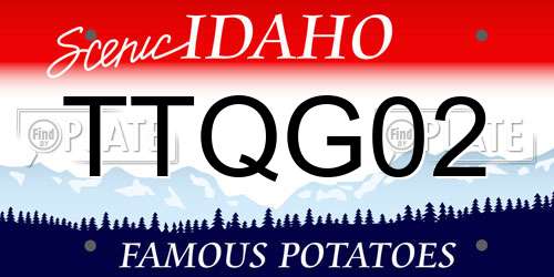 TTQG02 Idaho License Plate