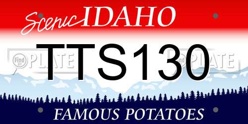 TTS130 Idaho License Plate