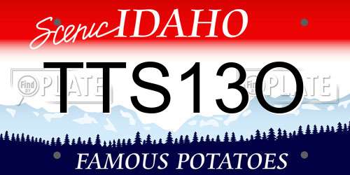 TTS13O Idaho License Plate