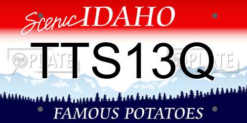 TTS13Q Idaho License Plate