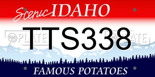 TTS338 Idaho License Plate