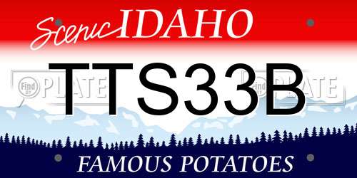 TTS33B Idaho License Plate