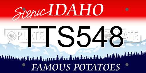 TTS548 Idaho License Plate