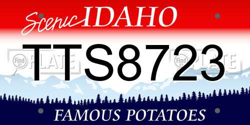TTS8723 Idaho License Plate