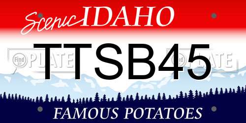 TTSB45 Idaho License Plate