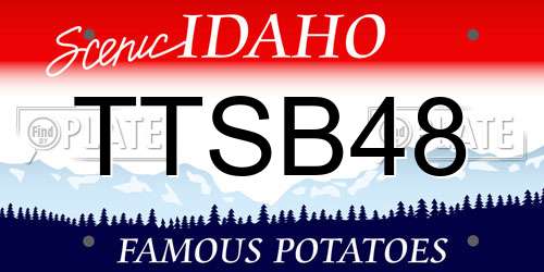TTSB48 Idaho License Plate