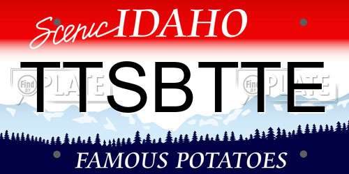 TTSBTTE Idaho License Plate
