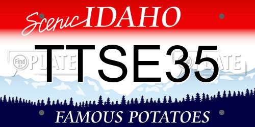TTSE35 Idaho License Plate