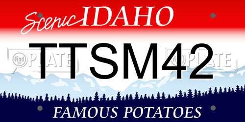 TTSM42 Idaho License Plate