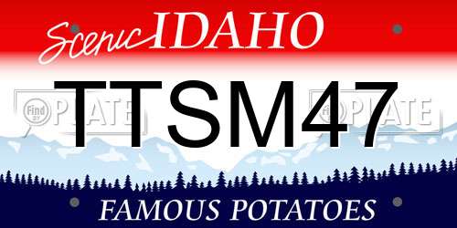 TTSM47 Idaho License Plate