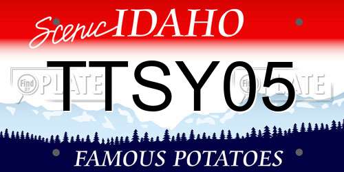 TTSY05 Idaho License Plate