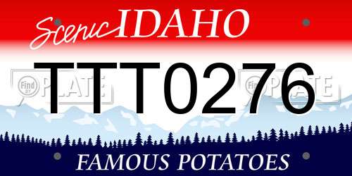 TTT0276 Idaho License Plate