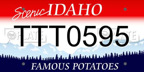 TTT0595 Idaho License Plate