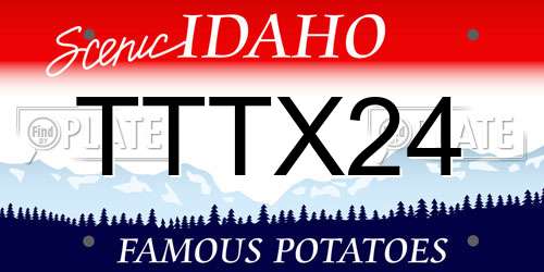 TTTX24 Idaho License Plate