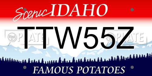 TTW55Z Idaho License Plate