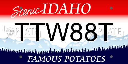 TTW88T Idaho License Plate