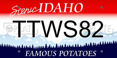 TTWS82 Idaho License Plate