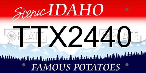 TTX2440 Idaho License Plate