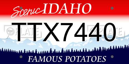TTX7440 Idaho License Plate