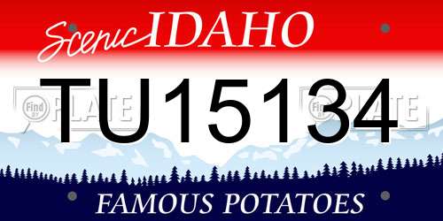 TU15134 Idaho License Plate