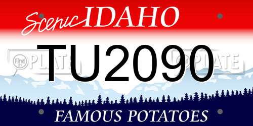 TU2090 Idaho License Plate