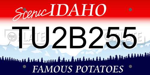 TU2B255 Idaho License Plate