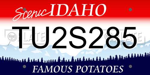 TU2S285 Idaho License Plate