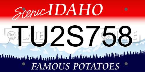 TU2S758 Idaho License Plate