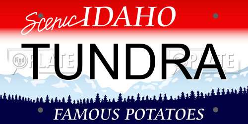 TUNDRA Idaho License Plate